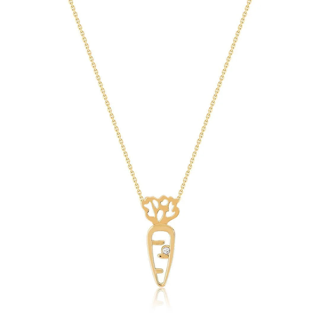 0,01 Karat Pırlanta Kolye "Havuç" - Venta Jewelry