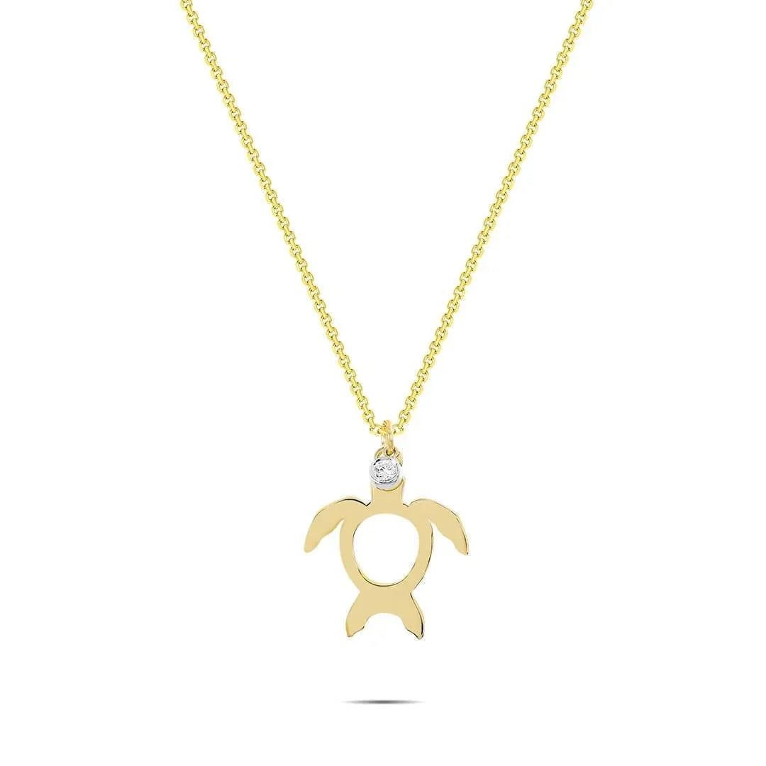 0,01 Karat Pırlanta Kolye "Kaplumbağa" - Venta Jewelry