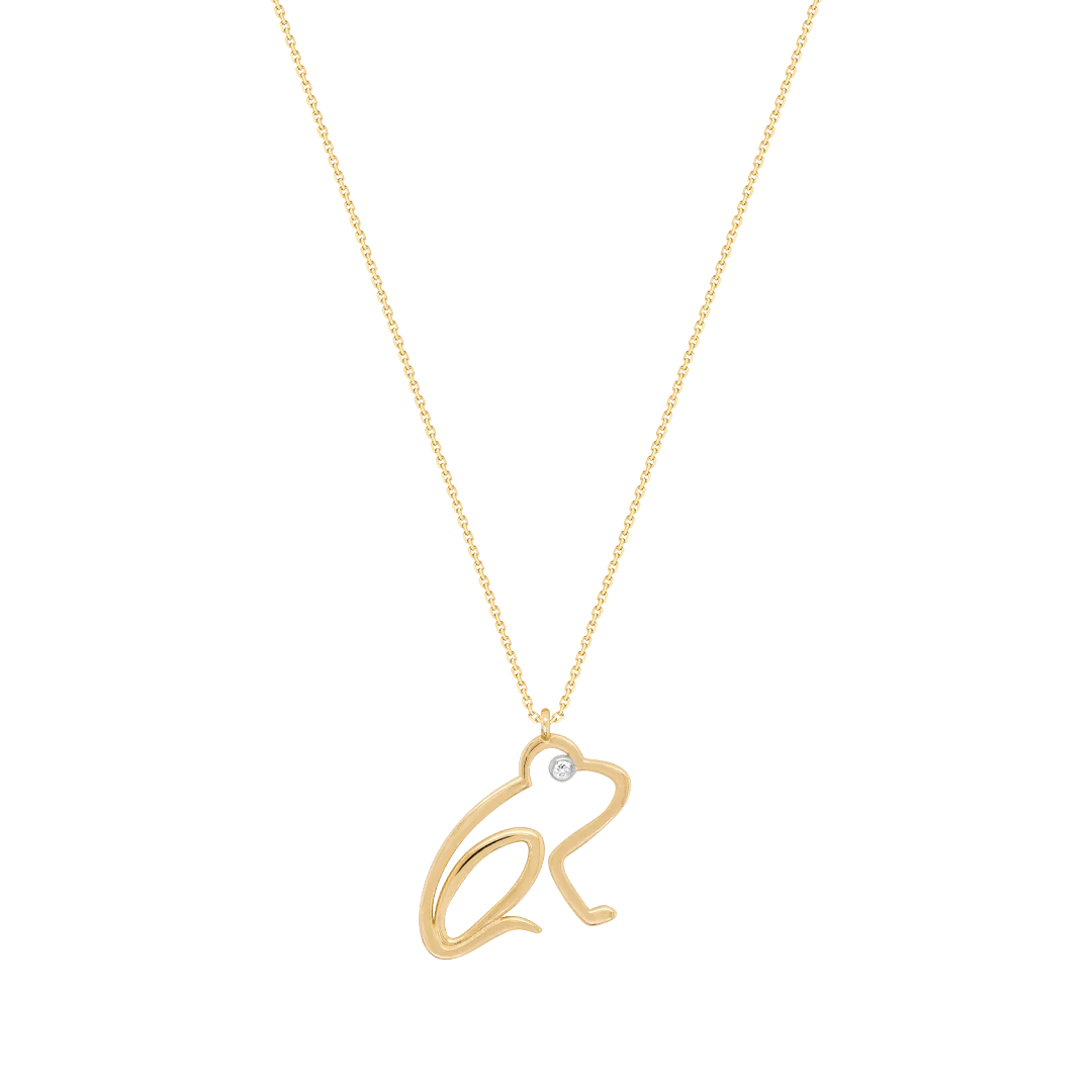 0,01 Karat Pırlanta Kolye "Kurbağa" - Venta Jewelry