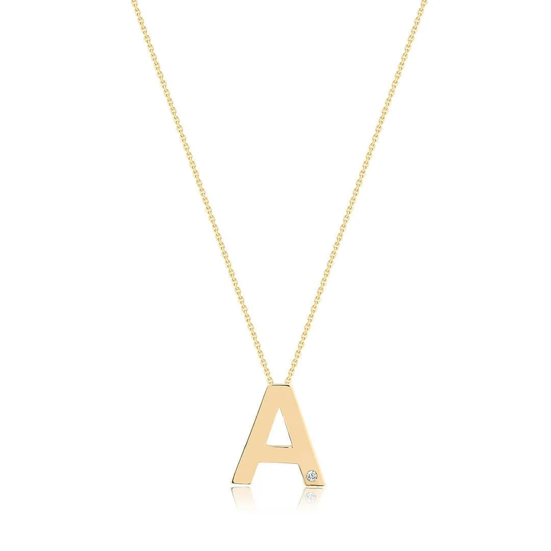 0,01 Karat Pırlantalı Harfli Kolye "A" - Venta Jewelry