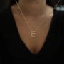 0,01 Karat Pırlantalı Harfli Kolye "E" - Venta Jewelry