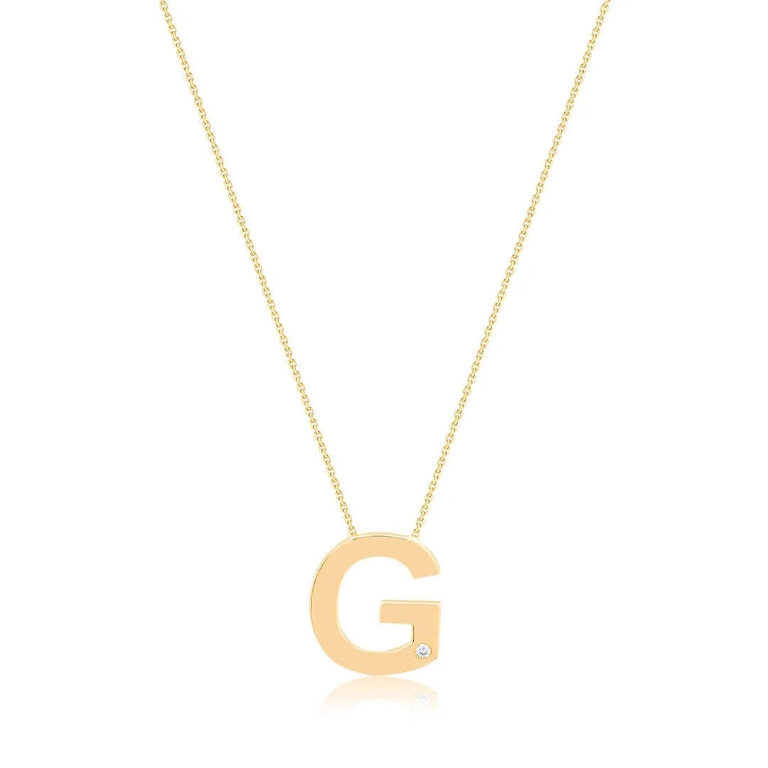 0,01 Karat Pırlantalı Harfli Kolye "G" - Venta Jewelry