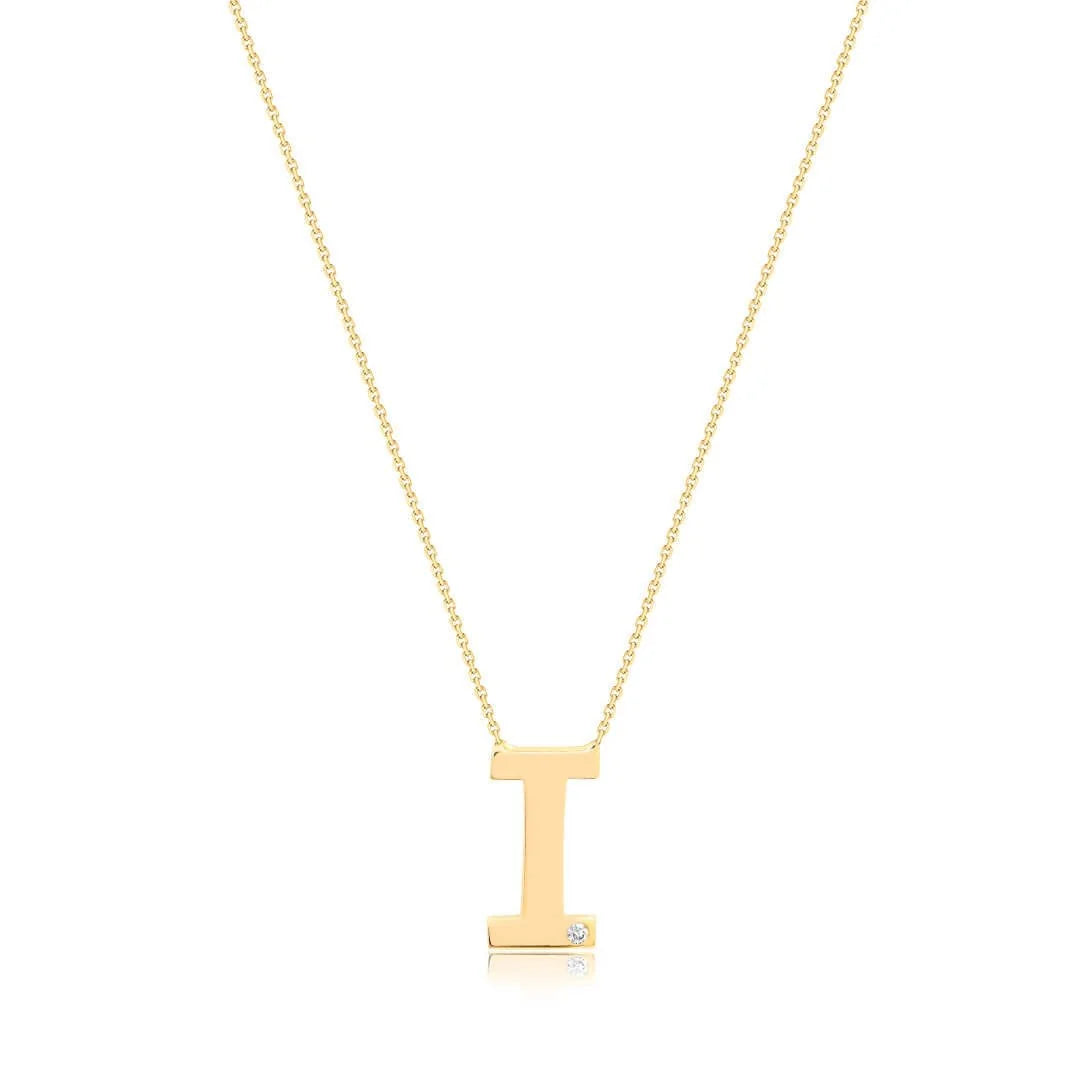 0,01 Karat Pırlantalı Harfli Kolye "I" - Venta Jewelry