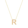 0,01 Karat Pırlantalı Harfli Kolye "R" - Venta Jewelry