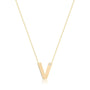 0,01 Karat Pırlantalı Harfli Kolye "V" - Venta Jewelry