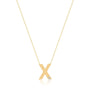 0,01 Karat Pırlantalı Harfli Kolye "X" - Venta Jewelry