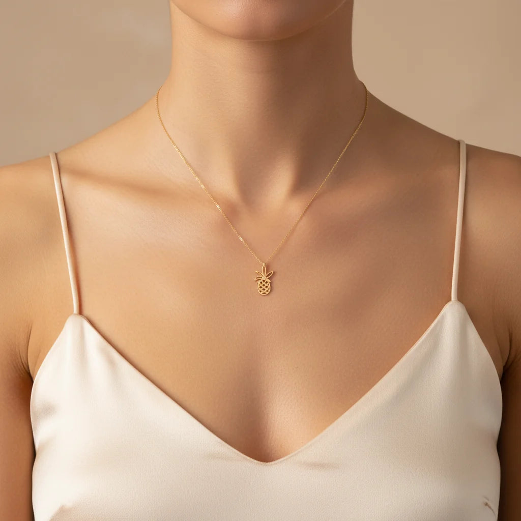 0,01 Karat Pırlantalı Kolye "Ananas" - Venta Jewelry