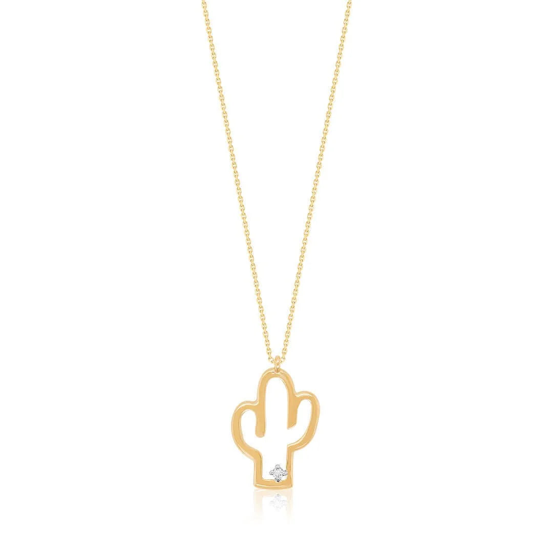 0,01 Karat Pırlantalı Kolye "Kaktüs" - Venta Jewelry