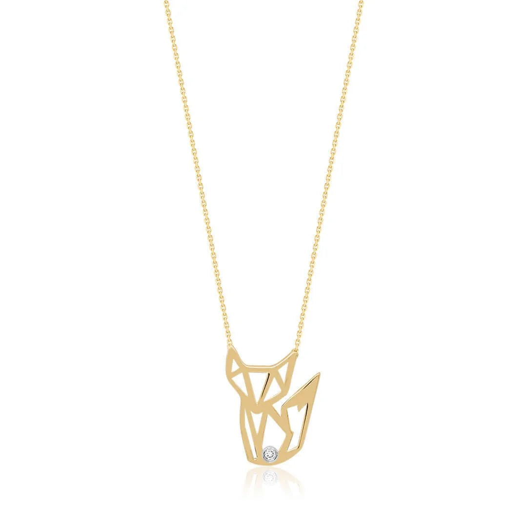 0,01 Karat Pırlantalı Kolye "Kedi" - Venta Jewelry