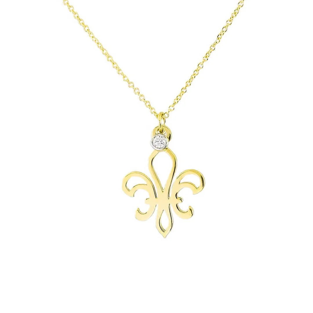 0,02 Karat Pırlanta Kolye "Altın Zambak" - Venta Jewelry