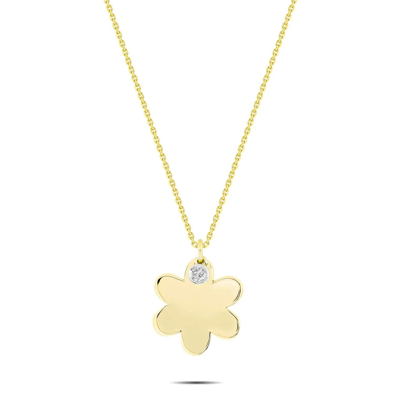 0,02 Karat Pırlanta Kolye "Çiçek" - Venta Jewelry