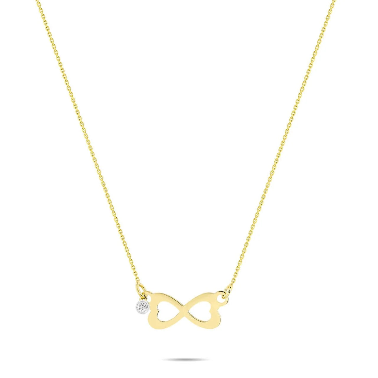 0,02 Karat Pırlanta Kolye "Kalp Sonsuzluk" - Venta Jewelry