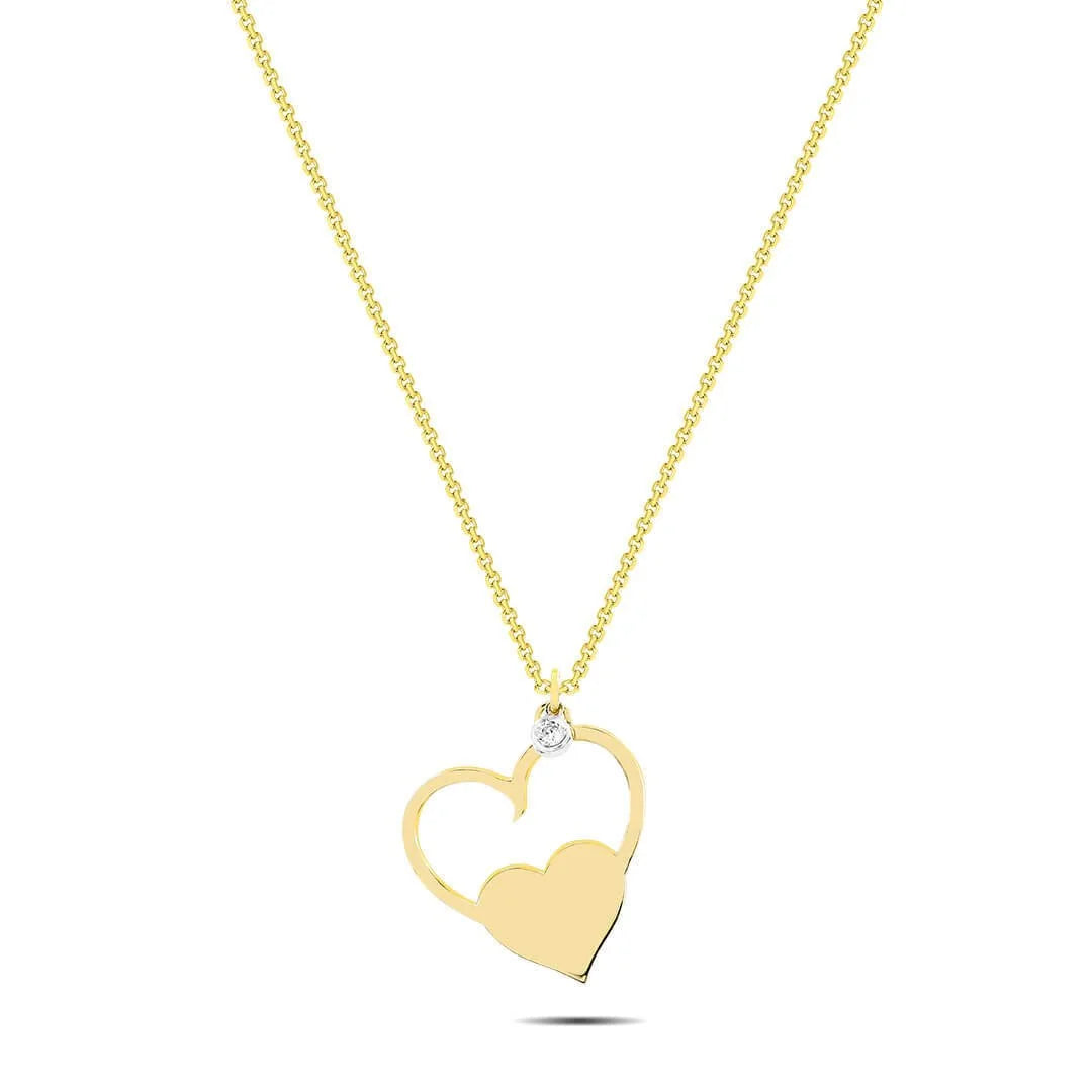 0,02 Karat Pırlanta Kolye "Kalp" - Venta Jewelry