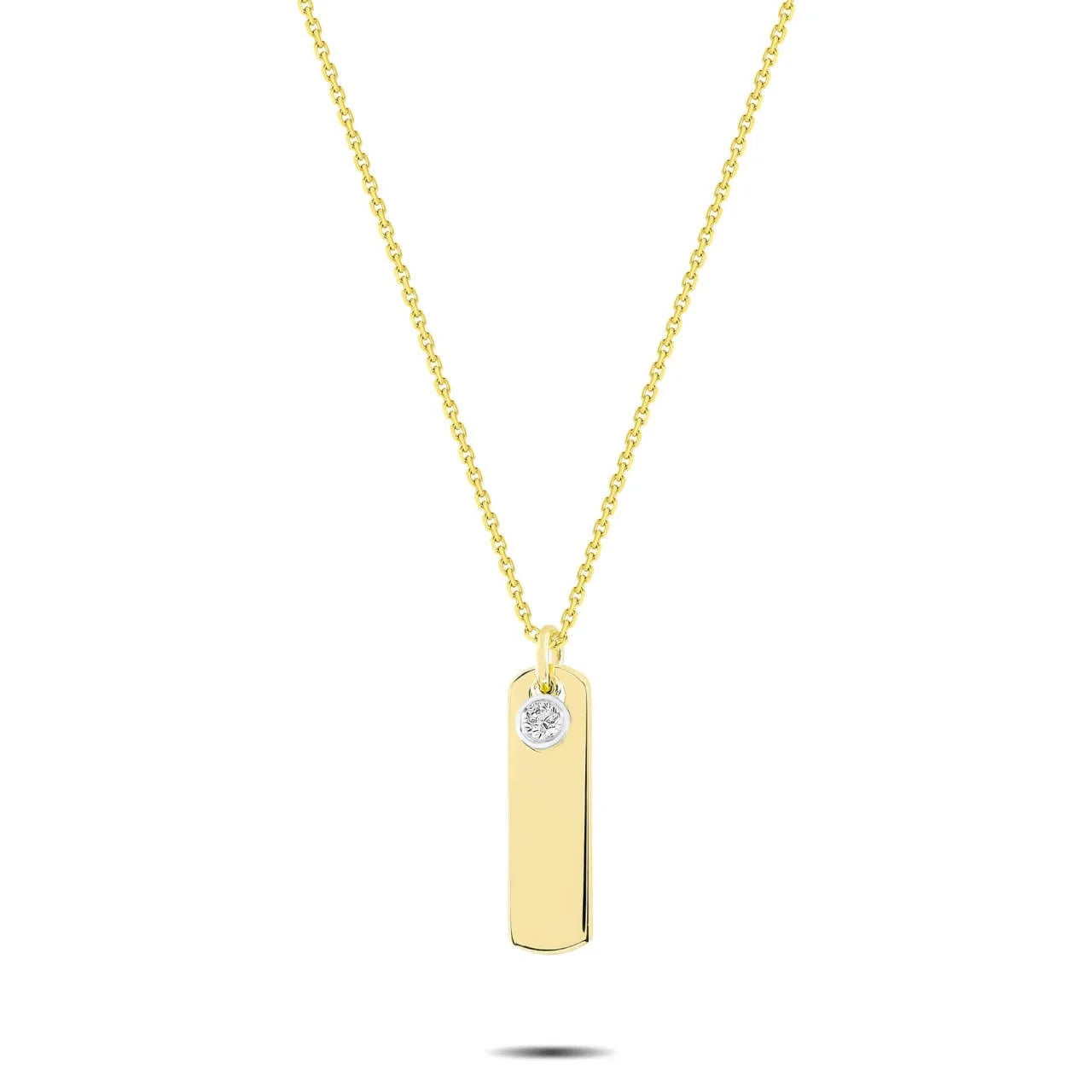 0,02 Karat Pırlanta Kolye "Kartuş" - Venta Jewelry