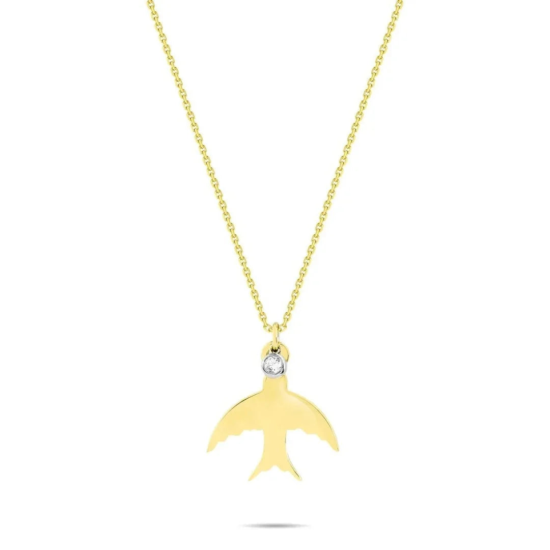 0,02 Karat Pırlanta Kolye "Kuş" - Venta Jewelry