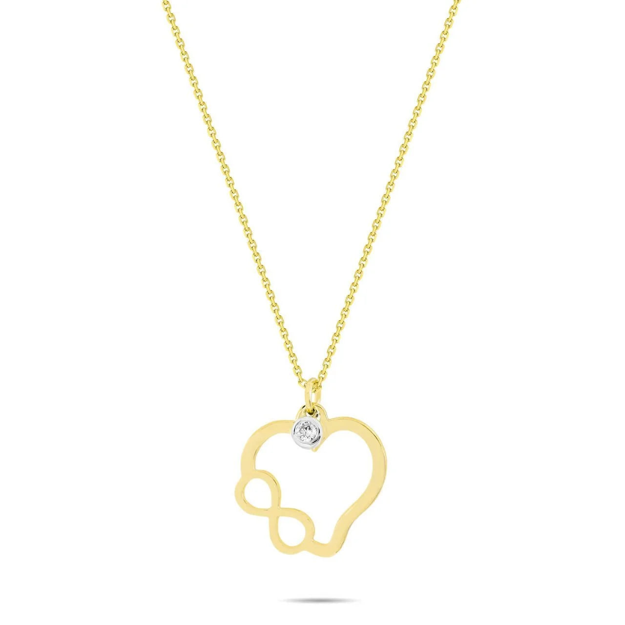 0,02 Karat Pırlanta Kolye "Sonsuz Kalp" - Venta Jewelry