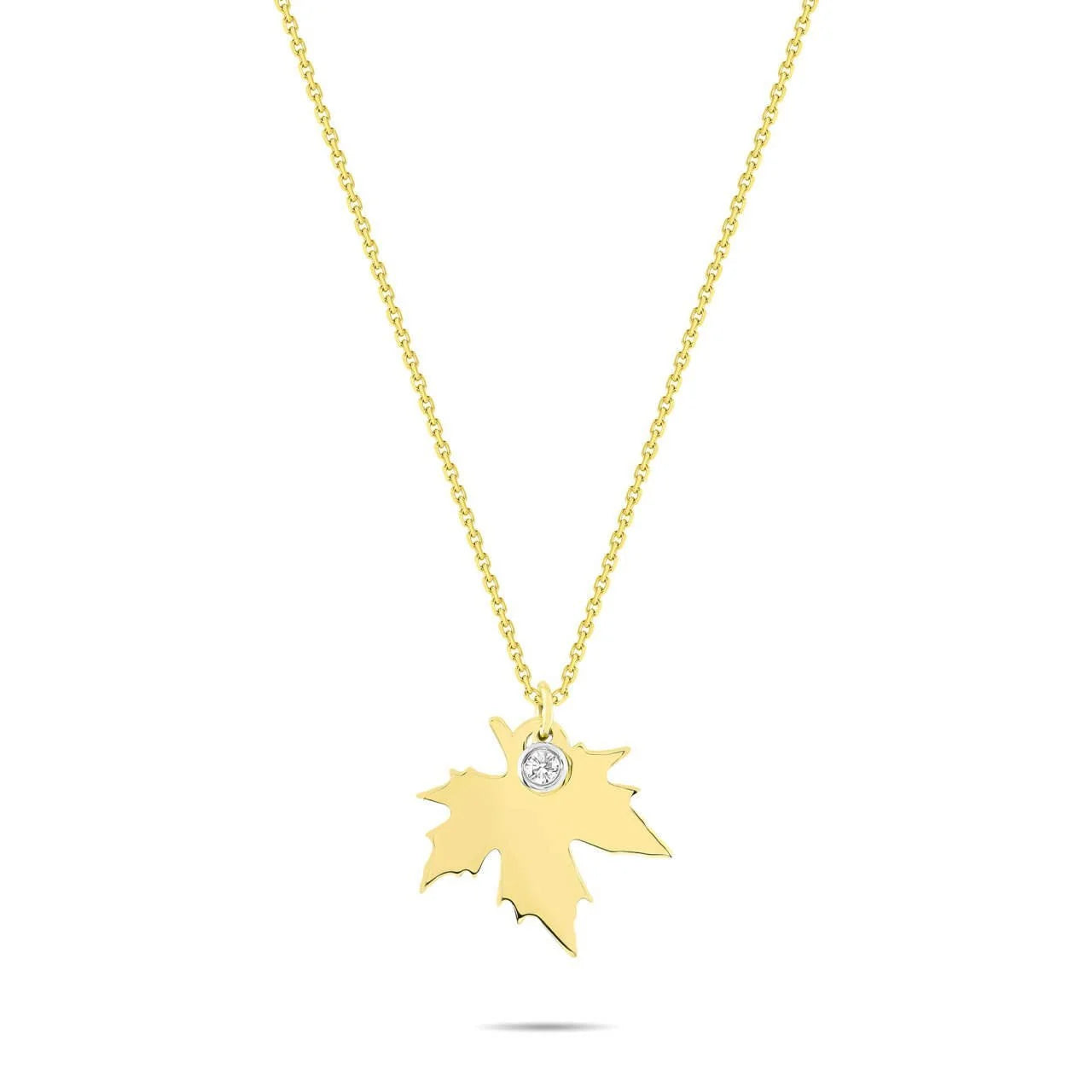 0,02 Karat Pırlanta Kolye "Yaprak" - Venta Jewelry