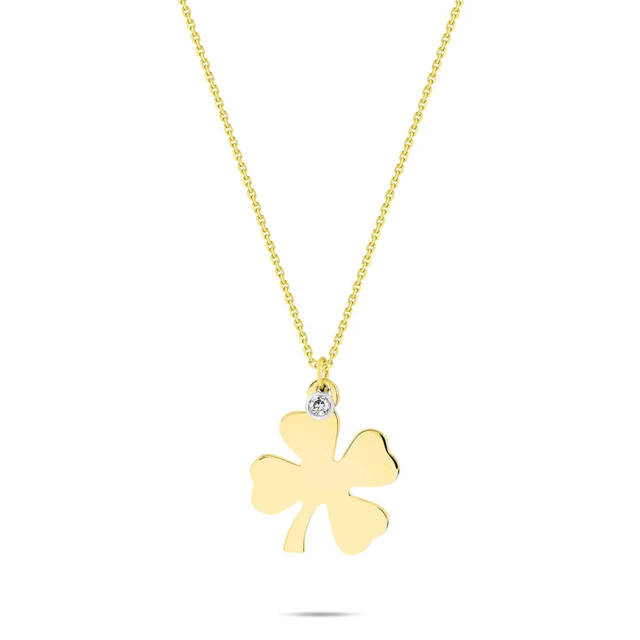 0,02 Karat Pırlanta Kolye "Yonca" - Venta Jewelry