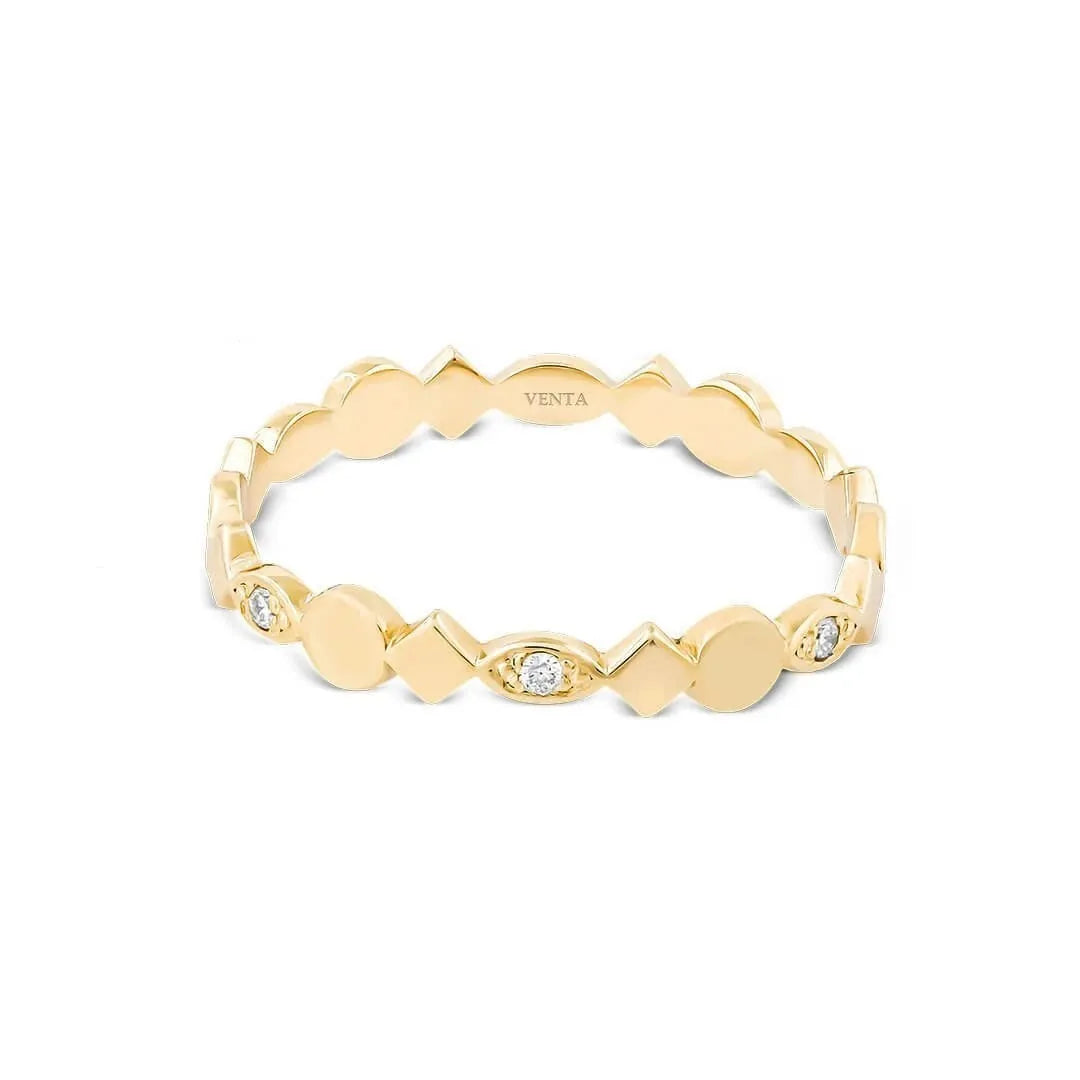 0,02 Karat Pırlanta Yüzük, F Renk SI - Venta Jewelry