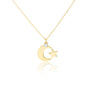 0,02 Karat Pırlantalı Kolye "Ay Yıldız", F Renk SI - Venta Jewelry