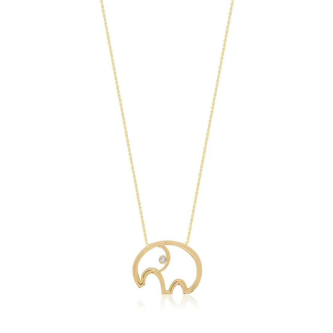 0,02 Karat Pırlantalı Kolye "Fil" - Venta Jewelry