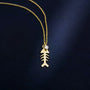 0,02 Karat Pırlantalı Kolye "Kılçık" - Venta Jewelry