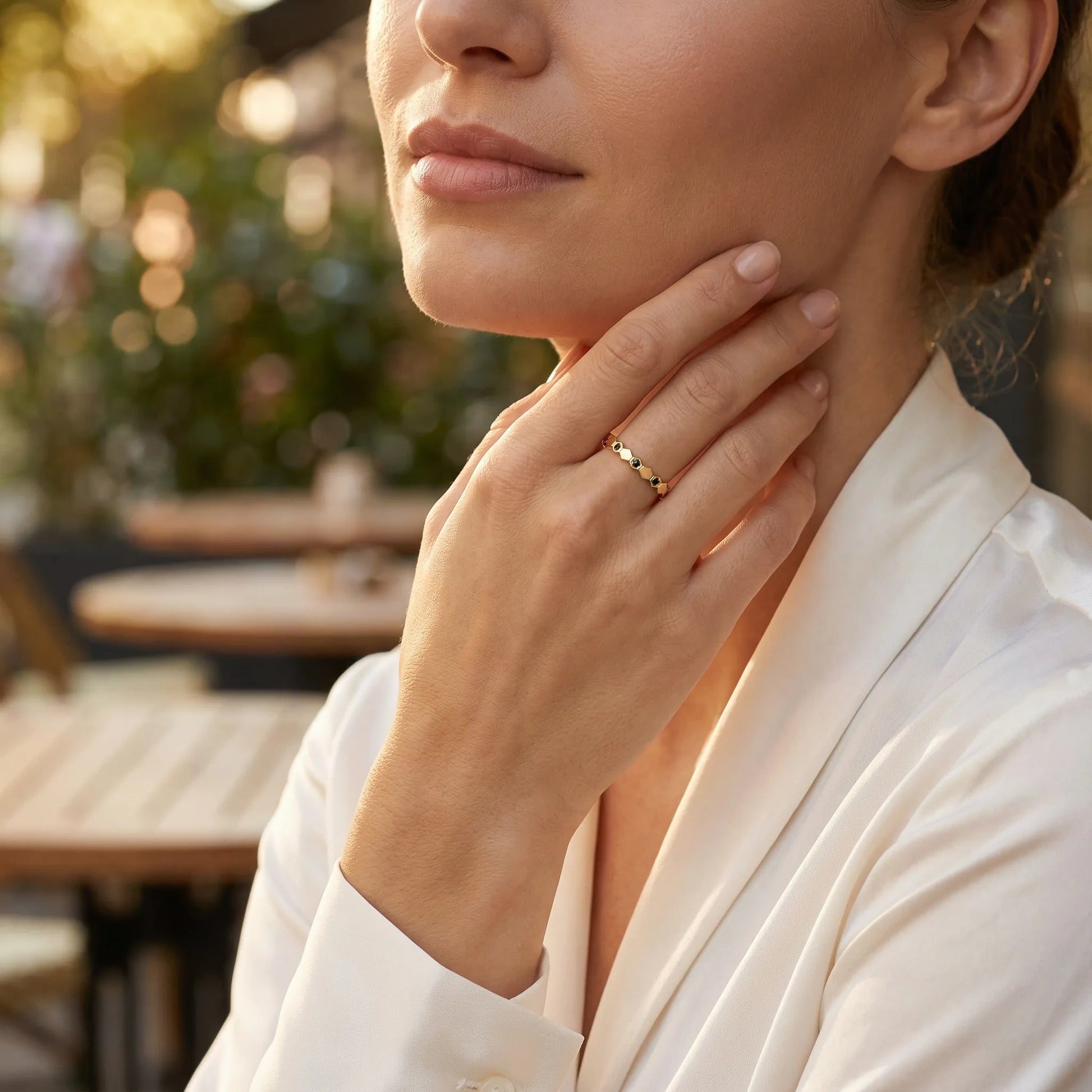 0,02 Karat Siyah Pırlanta Yüzük, F Renk SI - Venta Jewelry
