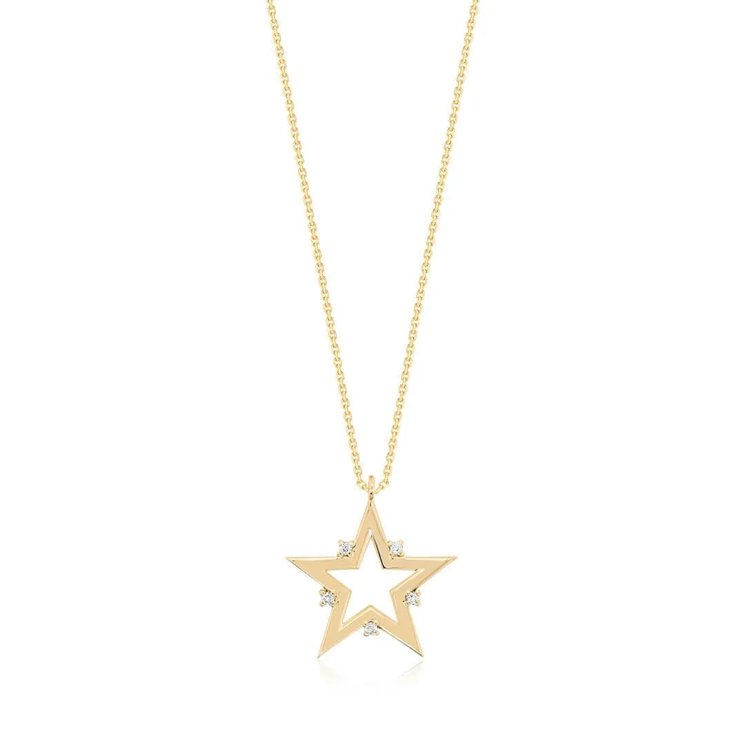 0,03 Karat Pırlantalı Kolye "Yıldız" - Venta Jewelry