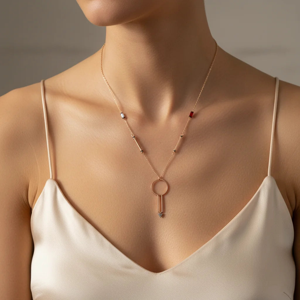 0,05 Karat Tasarım Pırlanta Kolye "Celestia" - Venta Jewelry