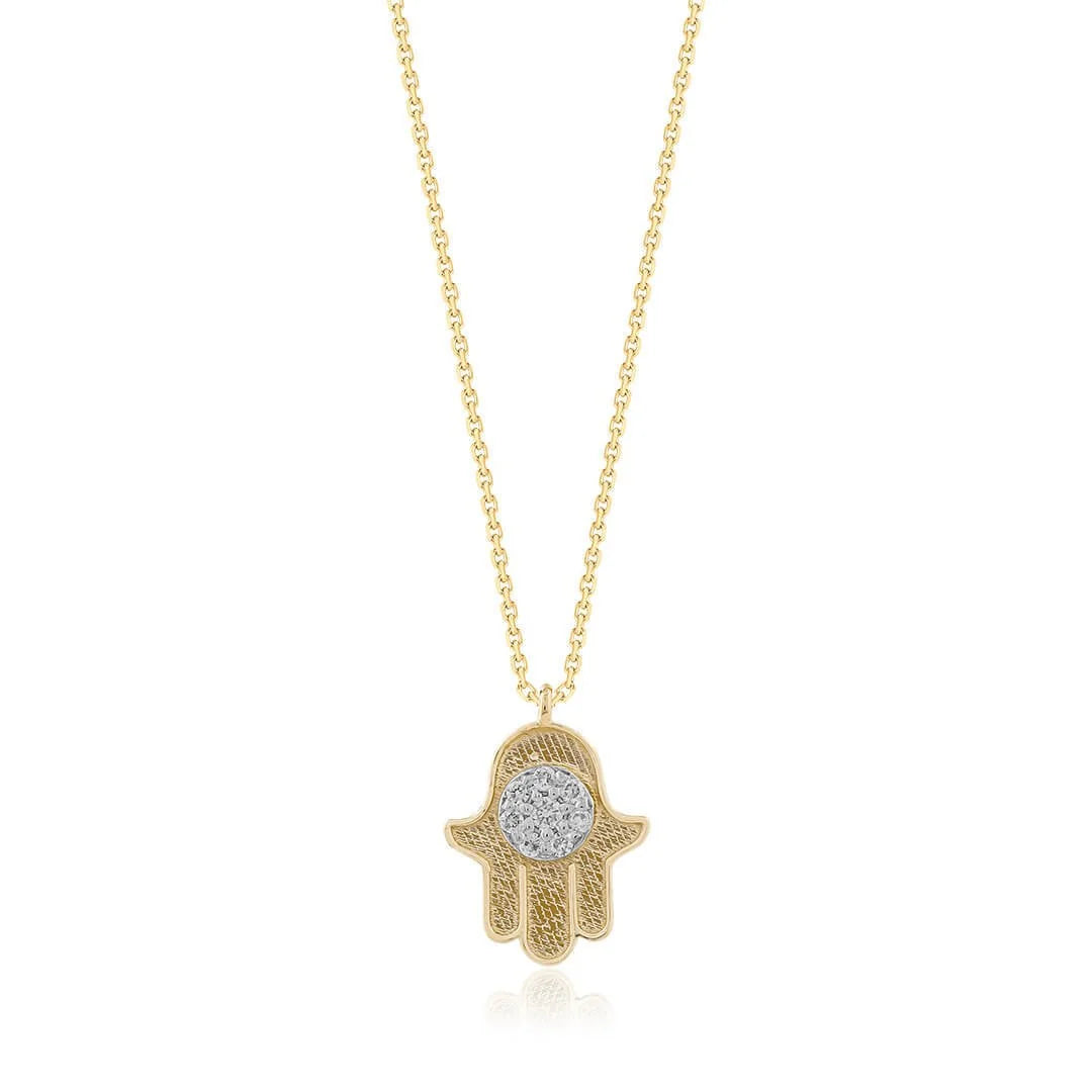0,07 Karat Pırlanta Kolye "El" - Venta Jewelry