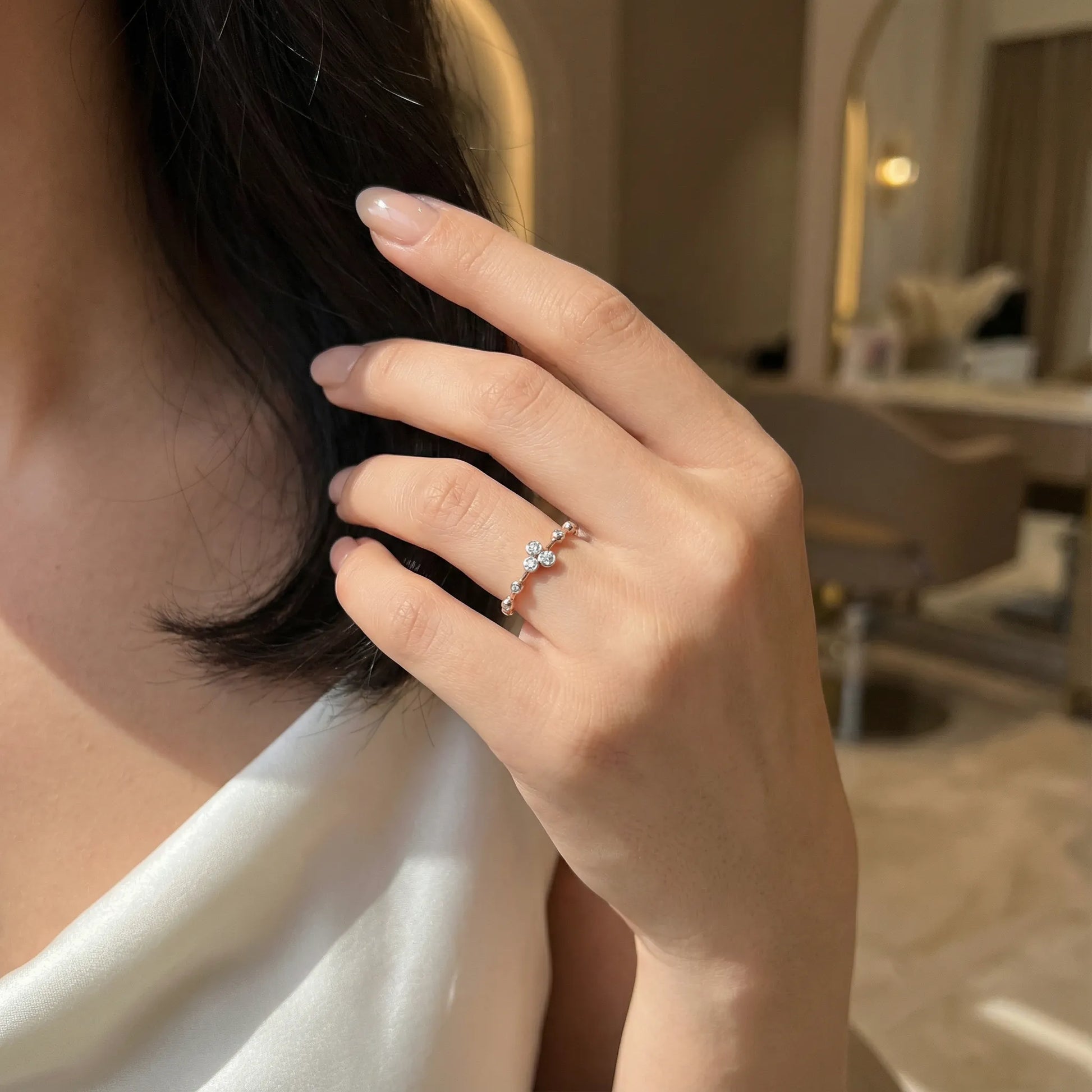 0,07 Karat Pırlanta Yüzük, F Renk SI - Venta Jewelry
