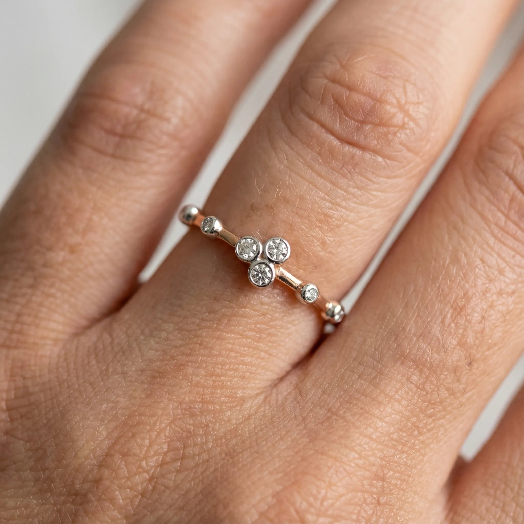0,07 Karat Pırlanta Yüzük, F Renk SI - Venta Jewelry