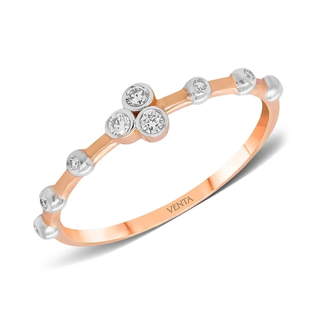 0,07 Karat Pırlanta Yüzük, F Renk SI - Venta Jewelry