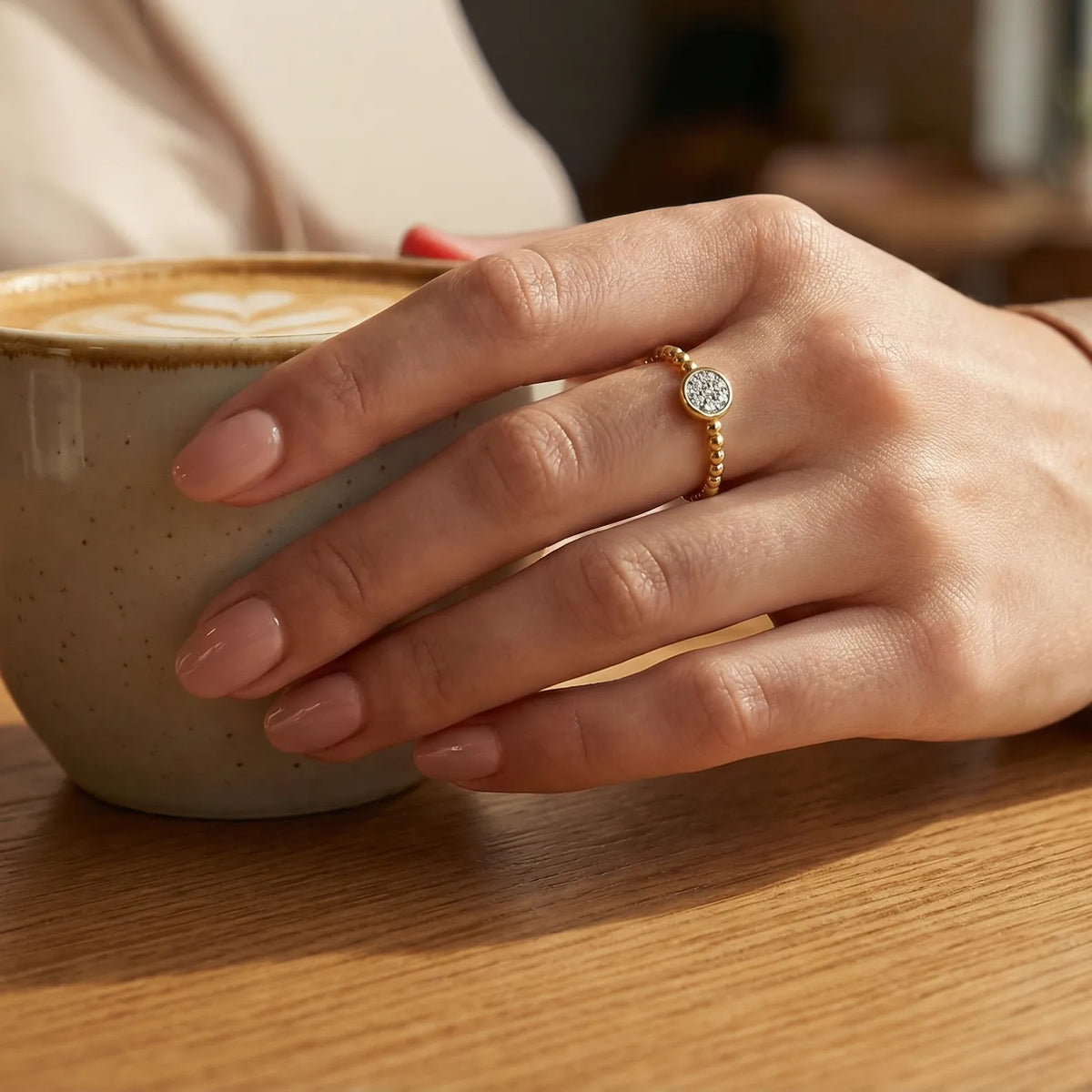 0,08 Karat Pırlanta Yüzük, F Renk SI - Venta Jewelry
