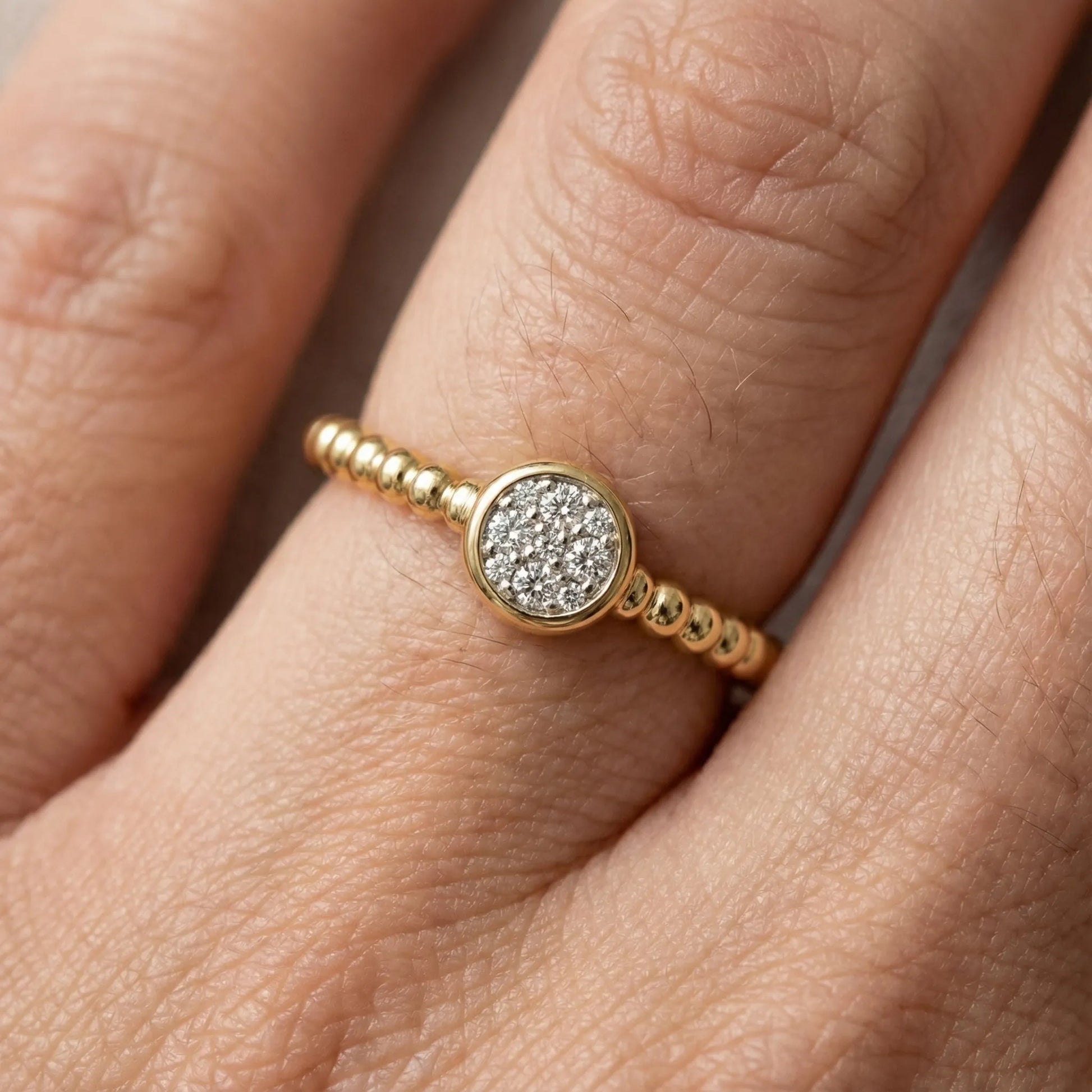 0,08 Karat Pırlanta Yüzük, F Renk SI - Venta Jewelry
