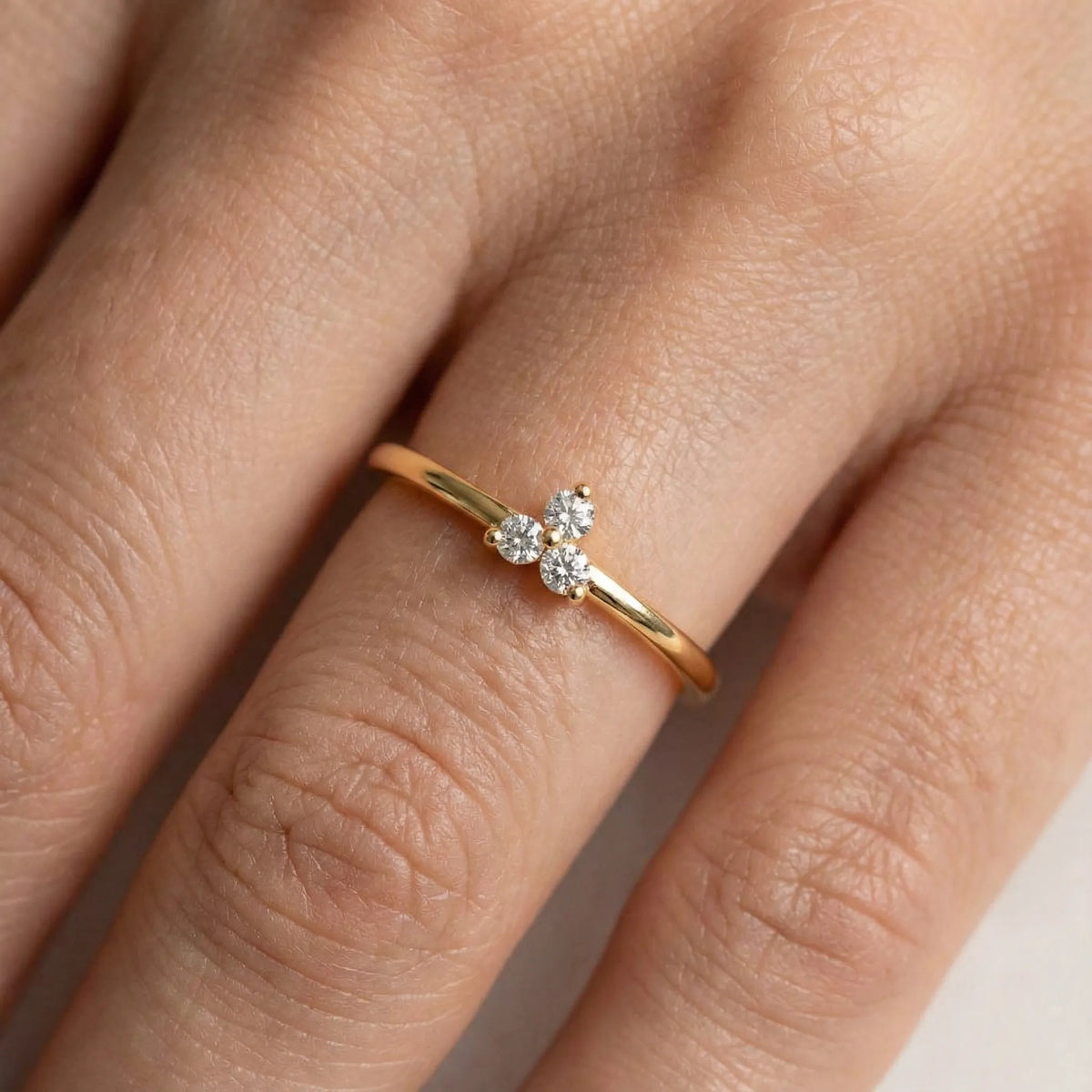 0,10 Karat Pırlanta Yüzük, F Renk SI - Venta Jewelry
