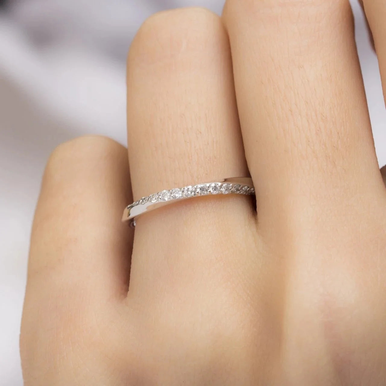 0,11 Karat Yarımtur Pırlanta Yüzük - Venta Jewelry