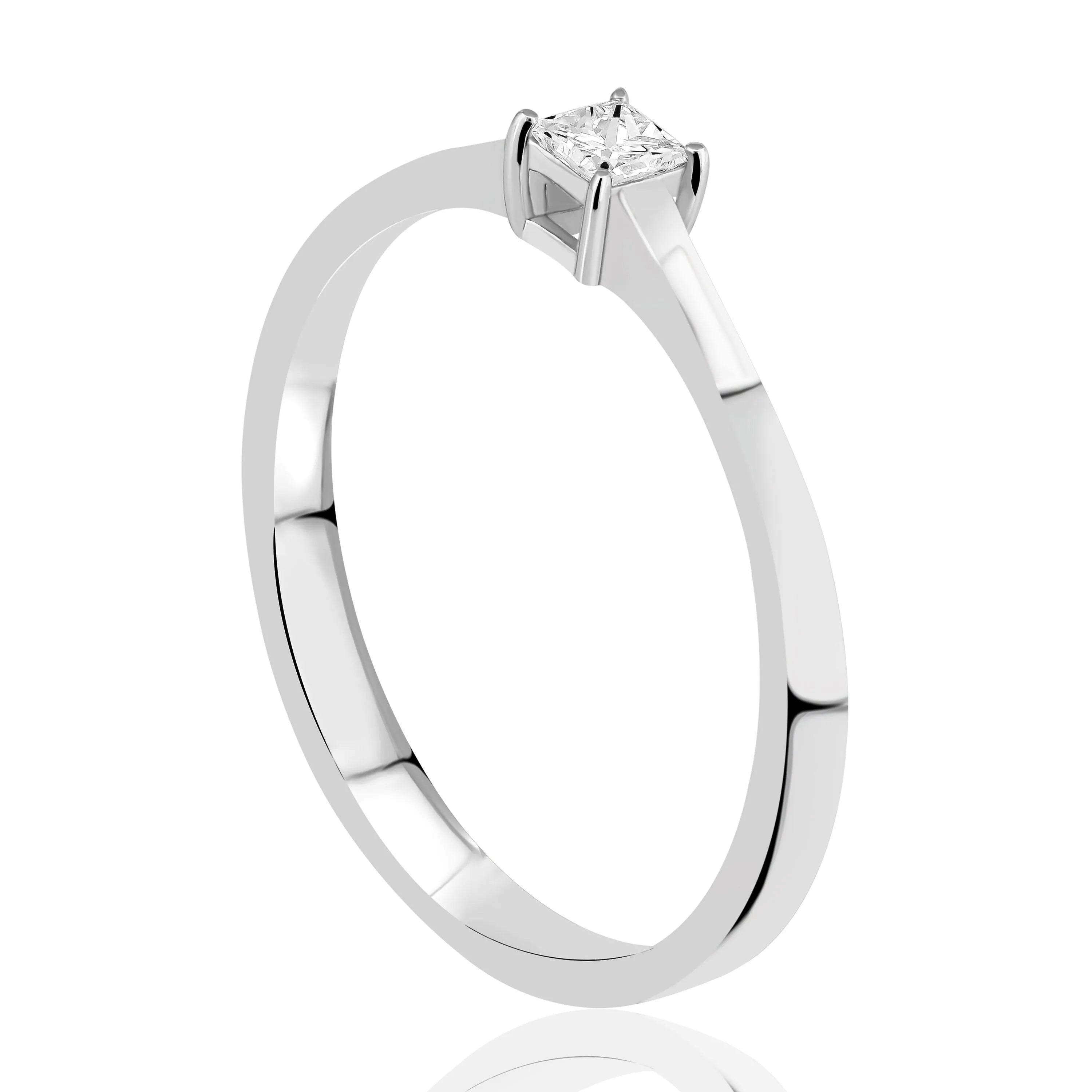 0,12 Karat F Renk Tektaş Pırlanta Yüzük, F Renk SI - Venta Jewelry