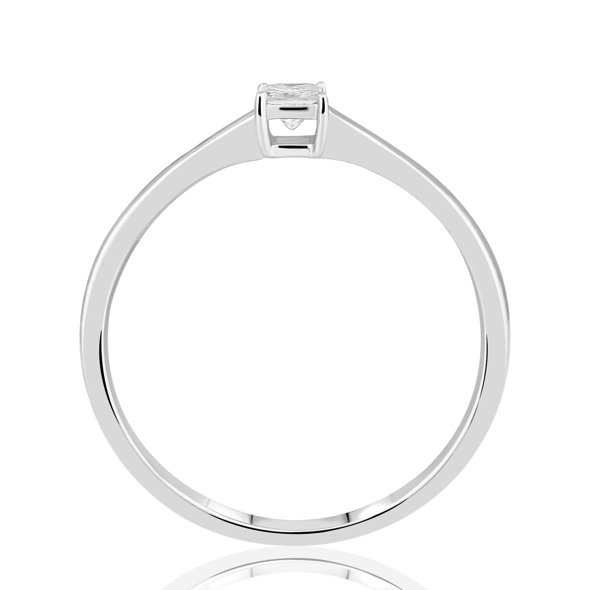0,12 Karat F Renk Tektaş Pırlanta Yüzük, F Renk SI - Venta Jewelry
