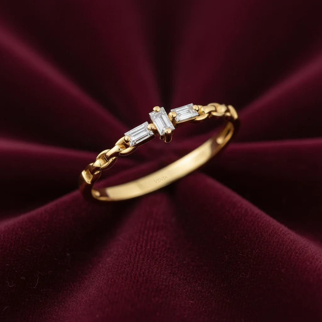 0,13 Karat Baget Pırlanta Yüzük - Venta Jewelry