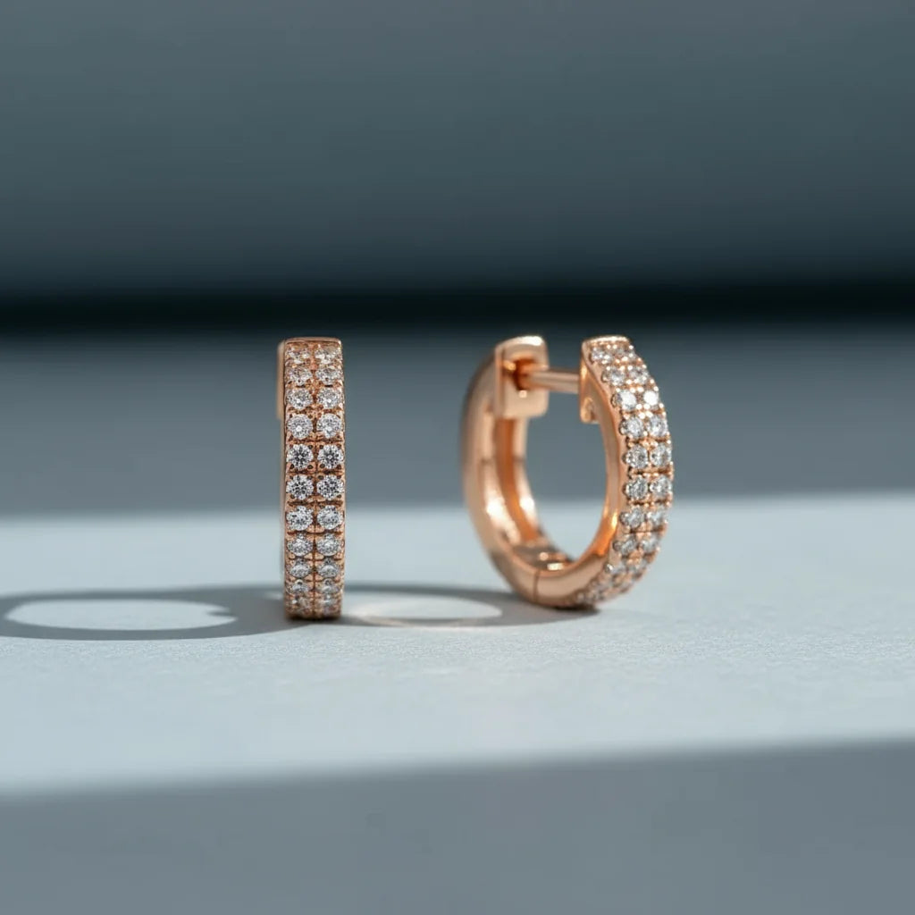 0,14 Karat Pırlanta Halka Küpe - Venta Jewelry