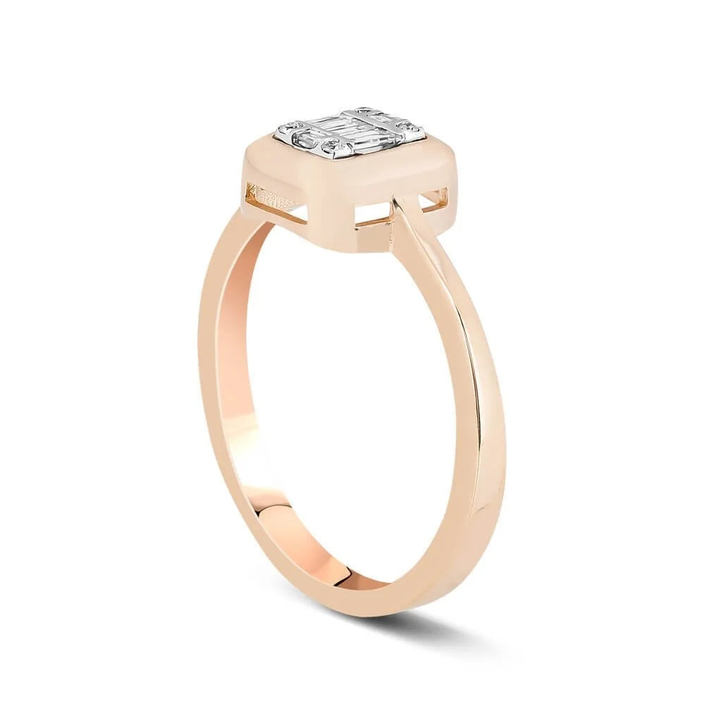 0,15 Karat Baget Pırlanta Yüzük - Venta Jewelry