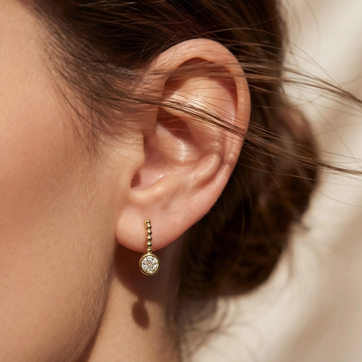 0,15 Karat Pırlanta Küpe, F Renk SI - Venta Jewelry
