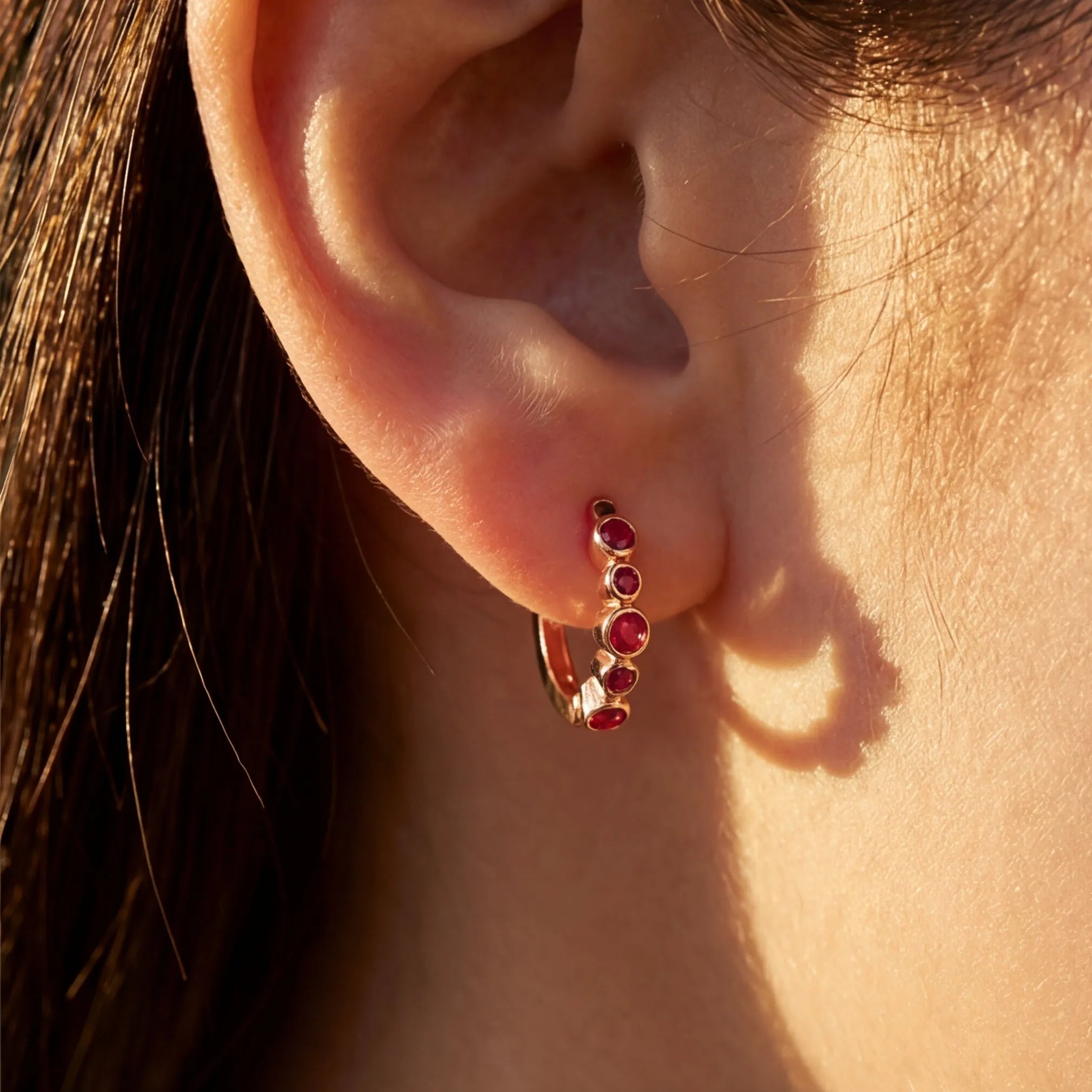 0,16 Karat Halka Küpe "Yakut" - Venta Jewelry