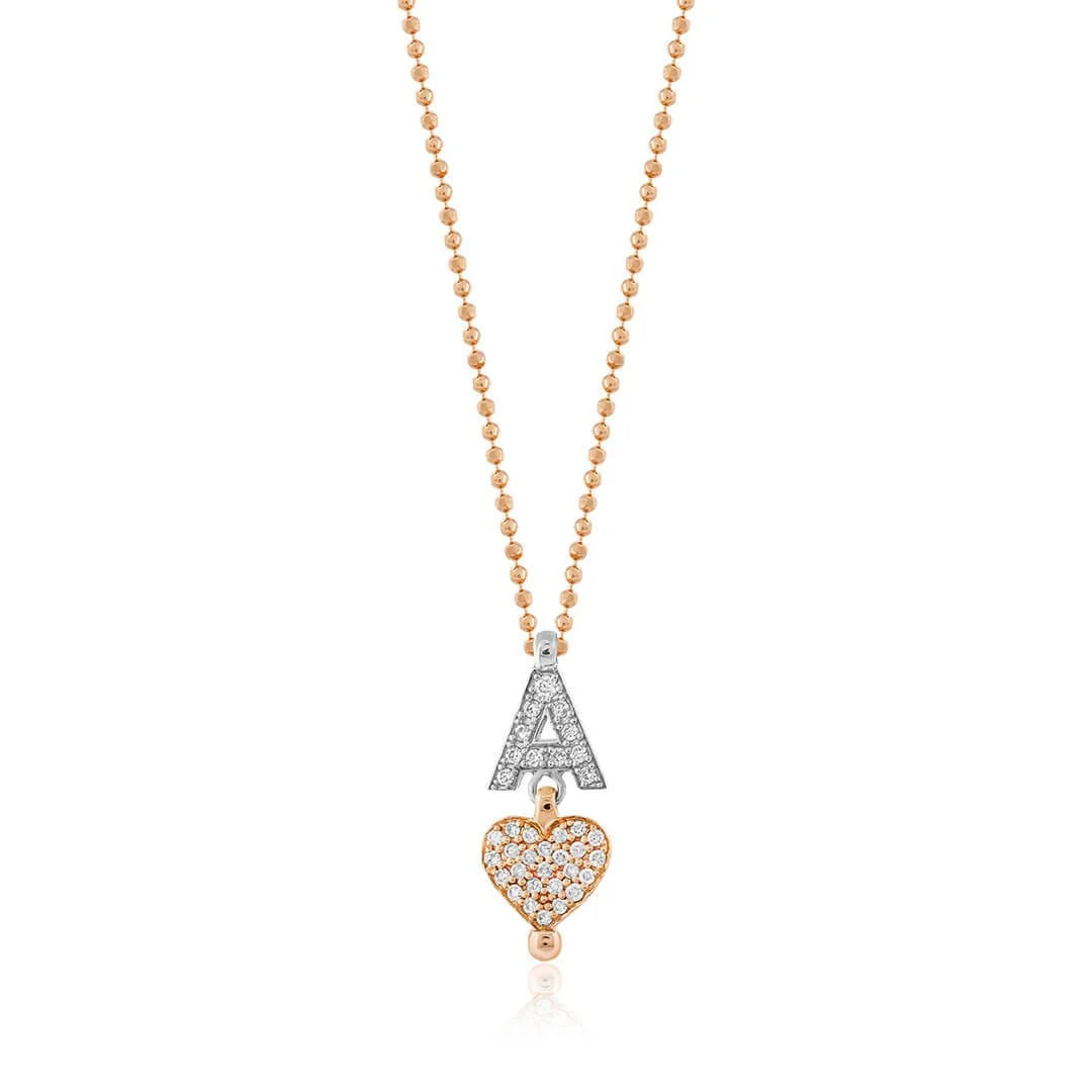 0,16 Karat Pırlantalı Harfli Kolye "A" - Venta Jewelry