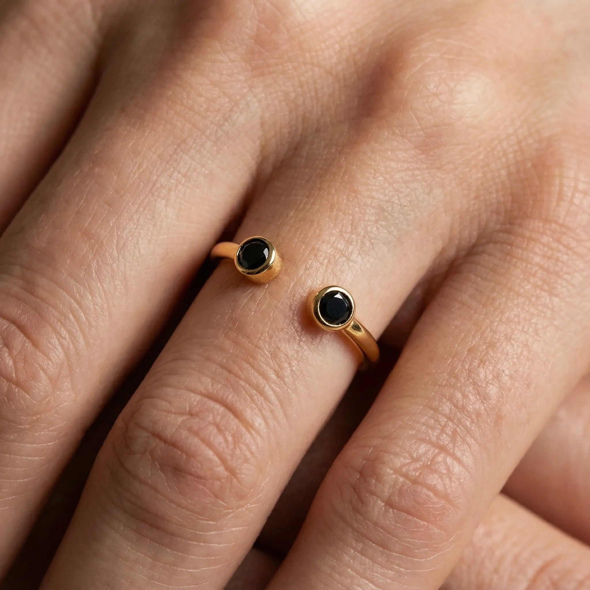 0,17 Karat Siyah Pırlanta Yüzük, F Renk SI - Venta Jewelry