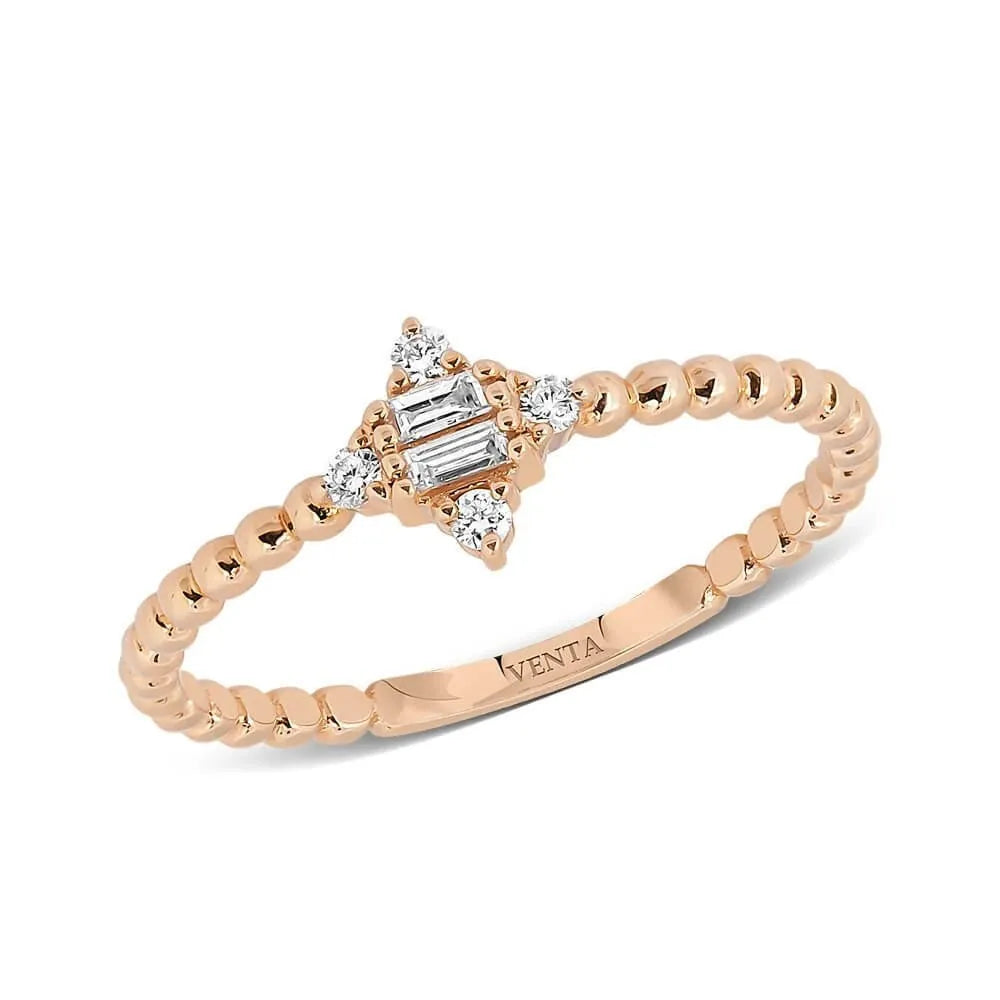 0,18 Karat Pırlanta Yüzük "Paye", F Renk SI - Venta Jewelry