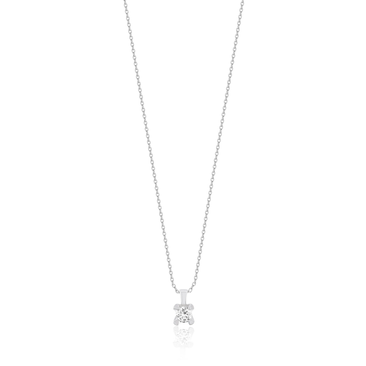 0,20 Karat Pırlanta Tektaş Kolye, F Renk SI - Venta Jewelry
