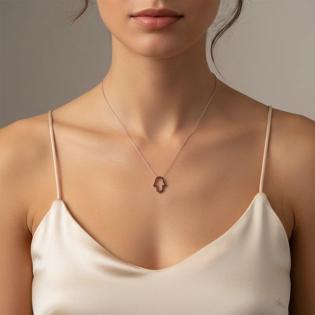 0,22 Karat Brown Kolye "El", F Renk SI - Venta Jewelry