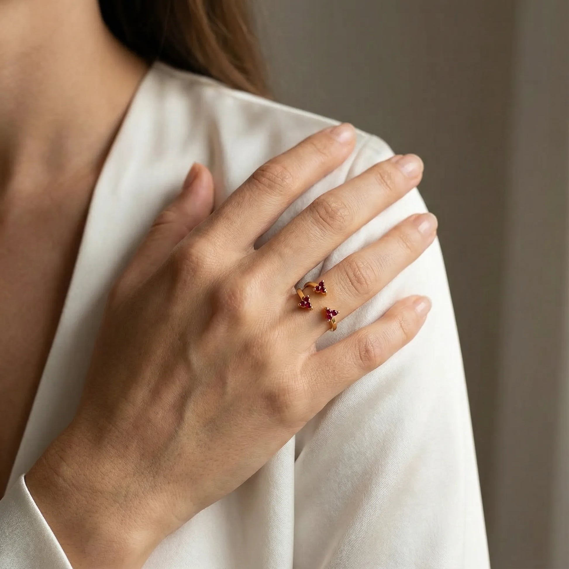 0,25 Karat Yakut Yüzük, F Renk SI - Venta Jewelry

